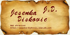 Jesenka Dišković vizit kartica